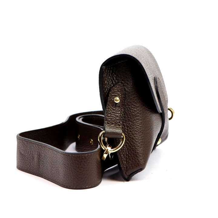 Torebka skórzana LUKA DOLLARO INSTAGRAMKA ciemny brąz