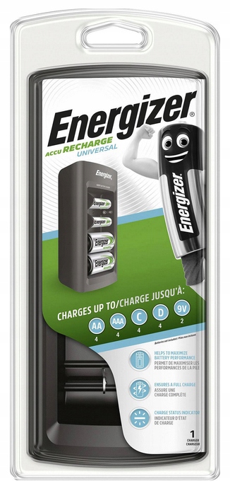 ENERGIZER ŁADOWARKA AKUMULATORKÓW R6 R3 R14 R20 9V