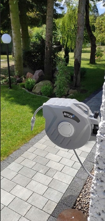 Wąż Ogrodowy 30m + Bęben Ścienny – Automatyczne Zwijanie 180°