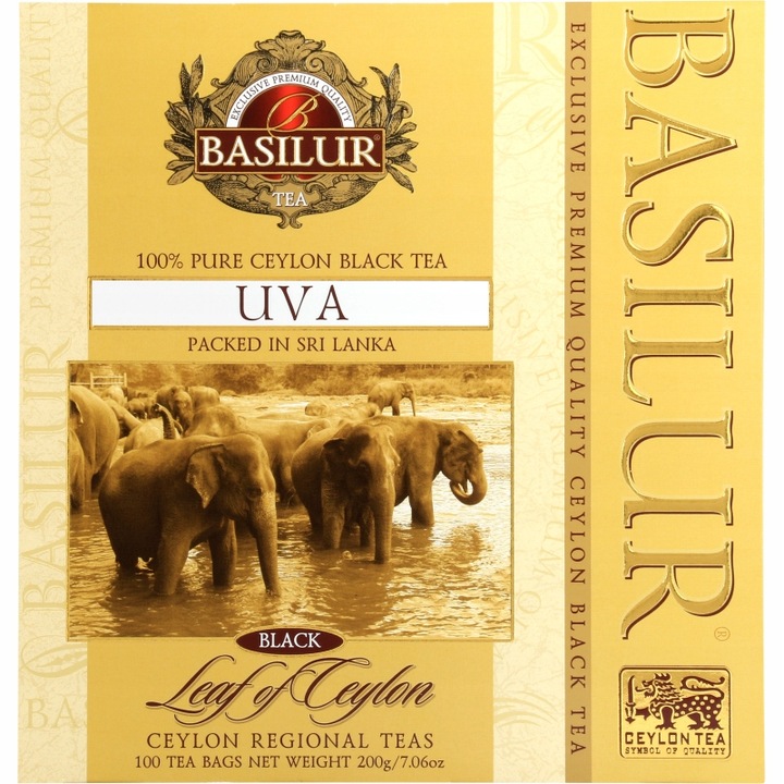 Basilur UVA herbata ekspresowa CZARNA bez dodatków CEYLON - 100 x 2 g
