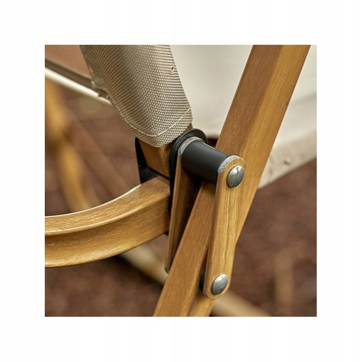 Składane krzesło ogrodowe, turystyczne, kempingowe, kremowe KRT09K