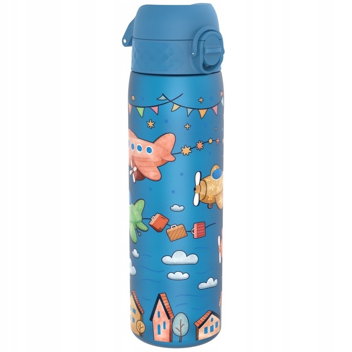 BUTELKA BIDON NA WODĘ DO SZKOŁY PRZEDSZKOLA NIEBIESKI SAMOLOTY ION8 0,5 l