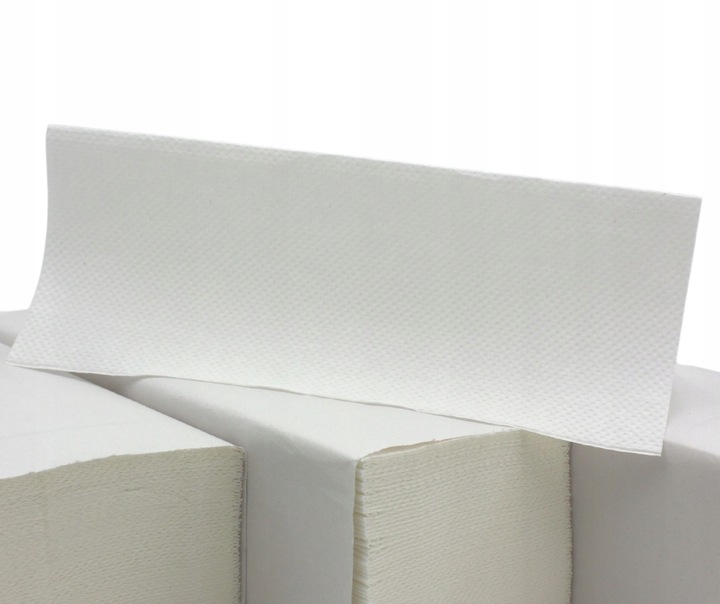 BIAŁE RĘCZNIKI PAPIEROWE SKŁADANE 100% CELULOZA