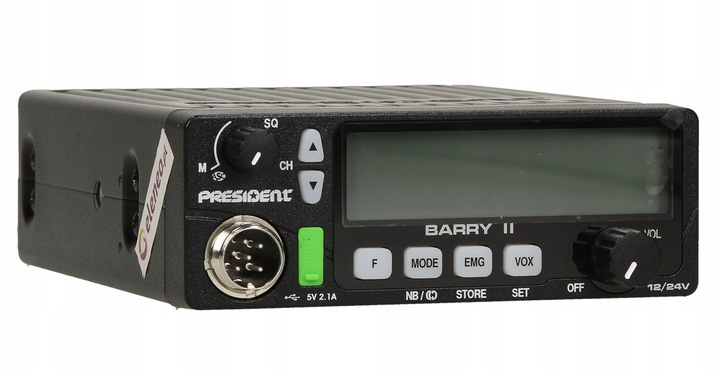 ZESTAW CB RADIO PRESIDENT BARRY Z ANTENA A3K Z9U