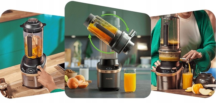 Blender z modułem sokowirówki Philips HR3770/00 Flip&Juice 1500W