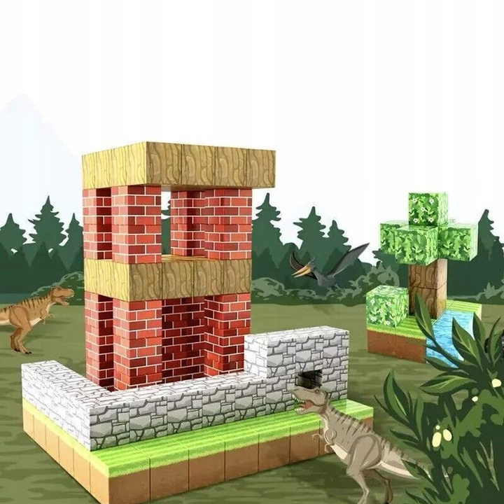 KLOCKI MAGNETYCZNE KLOCKI SZEŚCIANY 100 KLOCKÓW Z MAGNESAMI ŚWIETNY PREZENT