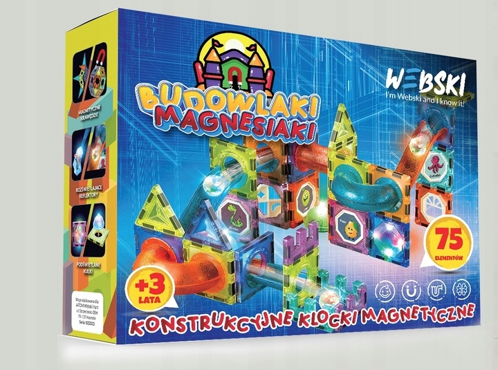 EDUKACYJNA ZABAWKA DLA DZIECKA 4 5 6 7 8 LATKA ZAMEK KLOCKI MAGNETYCZNE