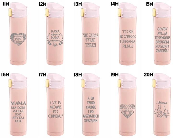 Kubek Termiczny z grawerem 420ml Twój Tekst dla Nauczyciela prezent