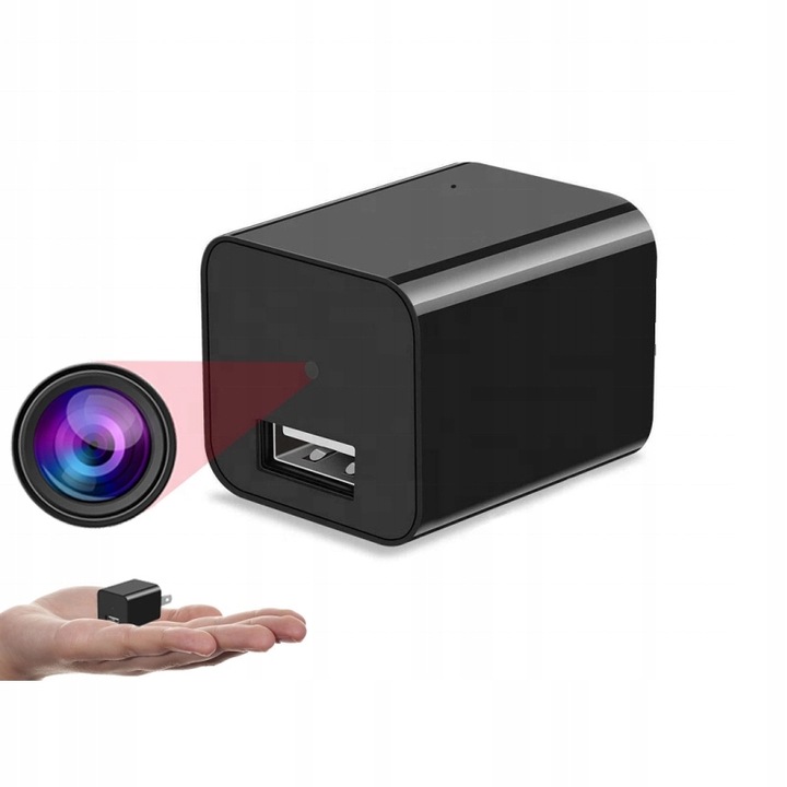 MINI KAMERA SZPIEGOWSKA UKRYTA ŁADOWARKA ZASILACZ