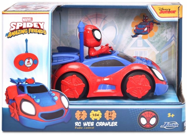 SPIDERMAN ZDALNIE STEROWANY POJAZD SPIDEY'A WEB CRAWLER RC + PILOT DISNEY