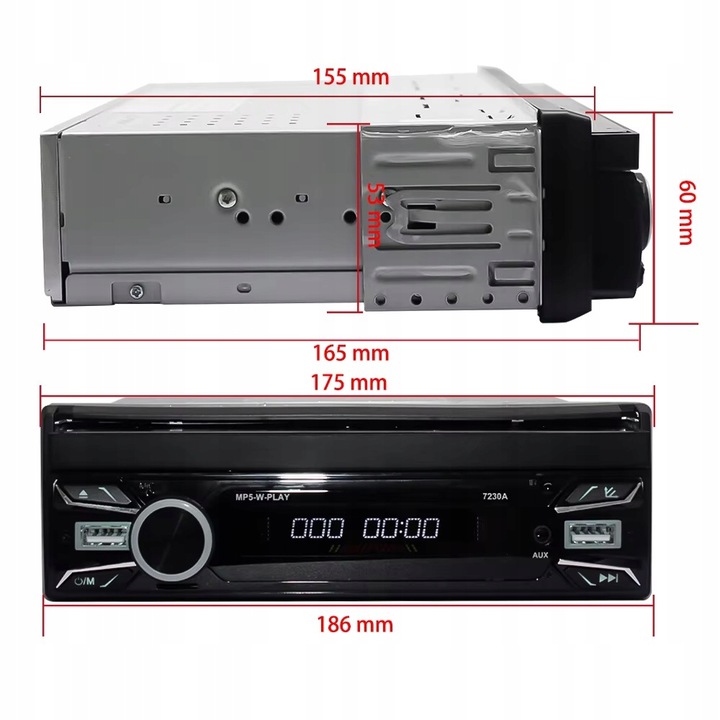 RADIO SAMOCHODOWE BT 1 DIN 7" DOTYKOWE ANDROID 13 WIFI APPLE CARPLAY KAMERA
