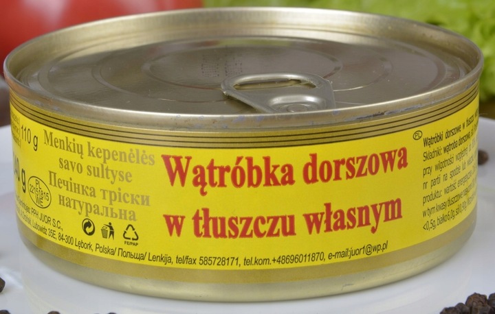 WĄTRÓBKA DORSZOWA W TŁUSZCZU WŁASNYM 240G x5 SZTUK