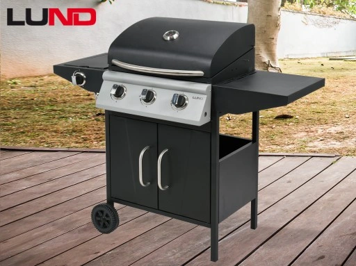 GRILL GAZOWY OGRODOWY 12,8 kW 4 PALNIKI PÓŁKI LUND