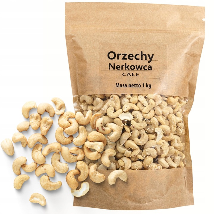 Orzechy nerkowca CAŁE 1kg 1000g orzech nerkowiec naturalne jakość nerkowce