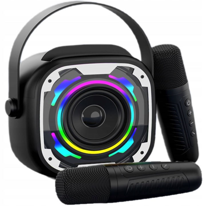Zestaw do Karaoke Bluetooth Bezprzewodowy Głośnik + 2 Mikrofony Dla Dzieci