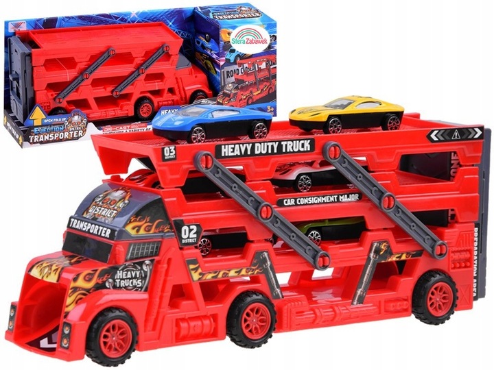 TIR laweta + 6 autka resoraki wyrzutnia cięzarówka Ciężarówka do przewozu s