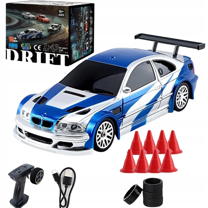 AUTO DO DRIFTU SAMOCHÓD RC ZDALNIE STEROWANY ŻYROSKOP 4X4 DRIFT PILOTA