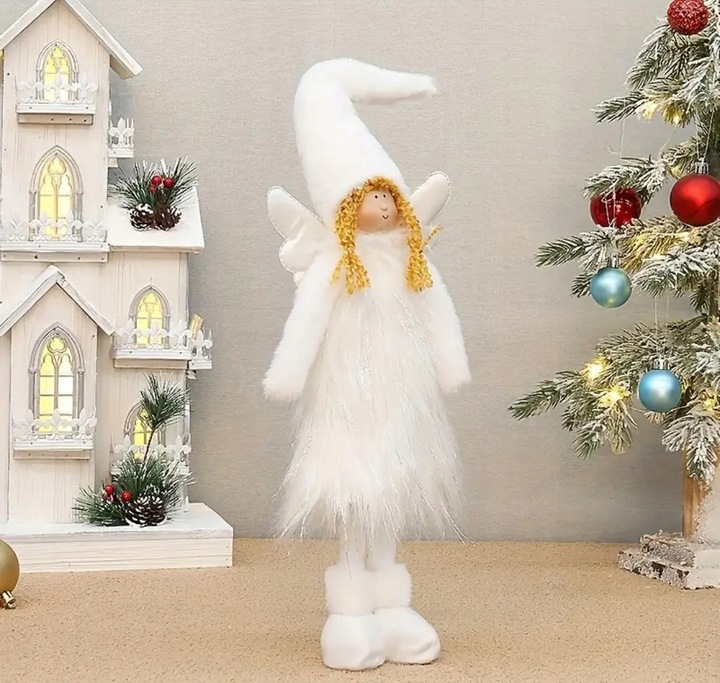 Anioł teleskopowe nogi aniołek 50cm figurka dekoracja świąteczna na prezent