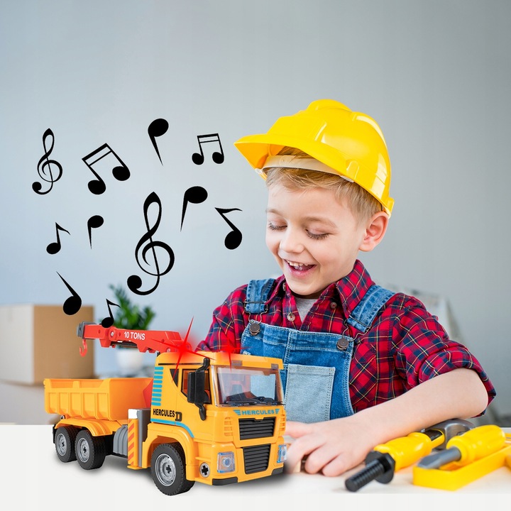 DZWIG AUTO DO SKRĘCANIA MONTAŻU MAŁY MAJSTERKOWICZ W WALIZCE DLA DZIECI