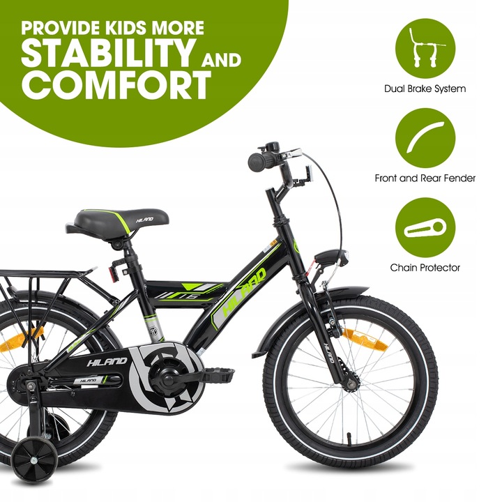 18-calowy rower jednobiegowy dla dzieci 5-9 Yrs Stabilizator Hand&Coaster