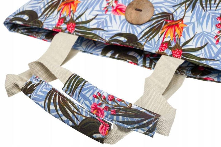 Torba Plażowa Duża Zapinana Na Zamek Torebka Shopper z Podszewką Piknik XXL