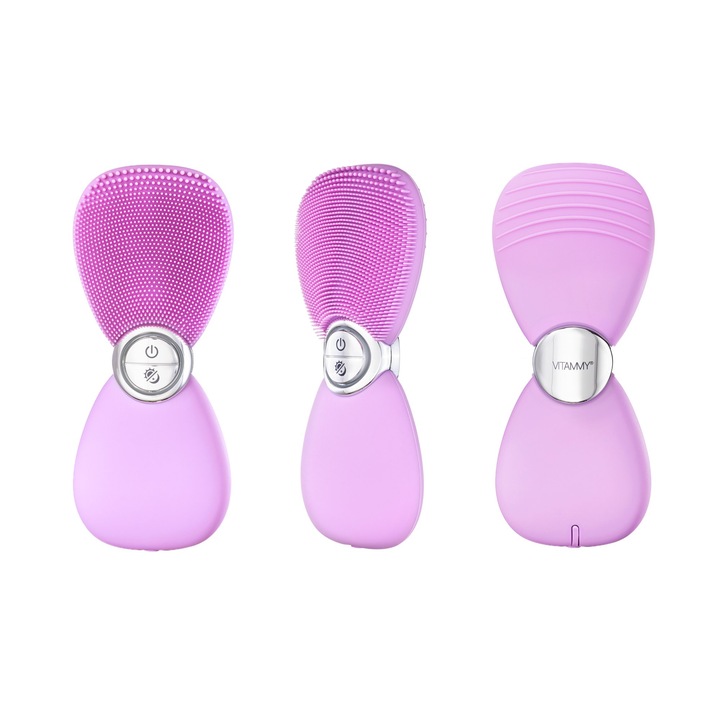 SONICZNA SZCZOTECZKA DO TWARZY PODGRZEWANA MASAŻER 2PROGRAMY VITAMMY SILIKO