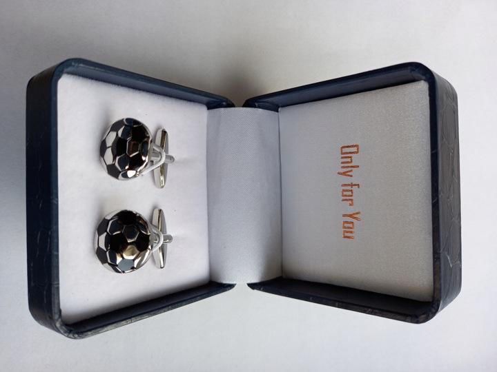 Srebrne spinki do koszuli Piłka Nożna Korkotrampki dla piłkarza kibica