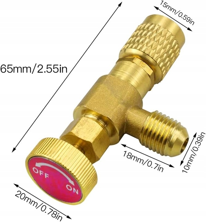 Zawór kluowy do klimatyzacji R32 R410A 1/4-5/16