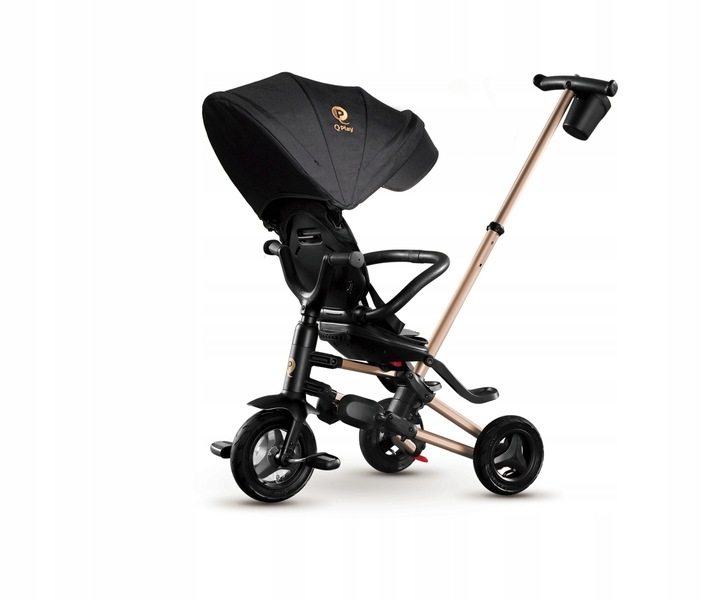 ROWEREK TRÓJKOŁOWY WIELOFUNKCYJNY QPLAY NOVA+ RUBBER GOLDEN MILLY MALLY