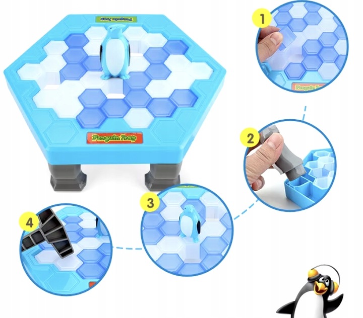 Pingwin w Lodzie w Lodowej Pułapce Gra Zręcznościowa Pingwinek