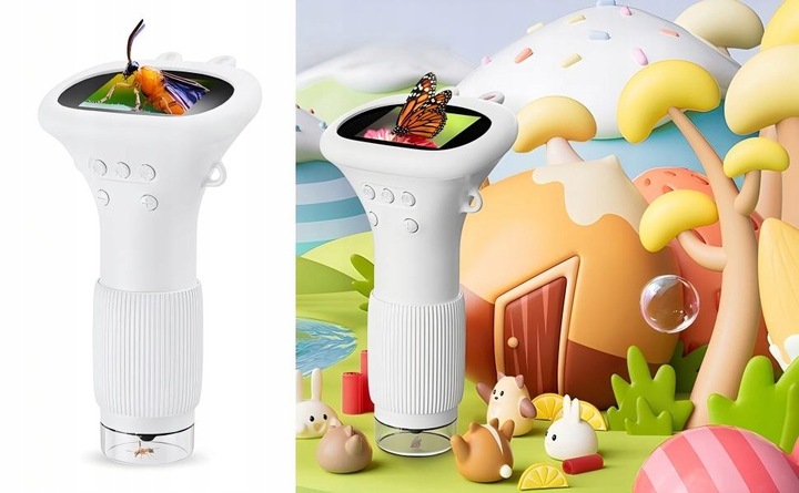 PRZENOŚNY KIESZONKOWY MIKROSKOP DLA DZIECI 1000X LED