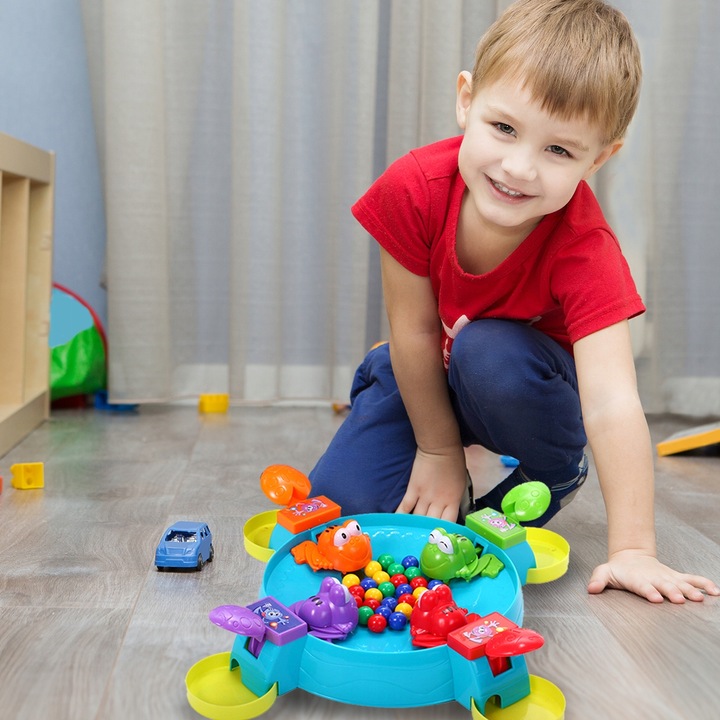 GRA ZRĘCZNOŚCIOWA GŁODNE ŻABKI KARMIENIE GŁODNYCH ŻABEK GRA DLA 2-4 OSÓB