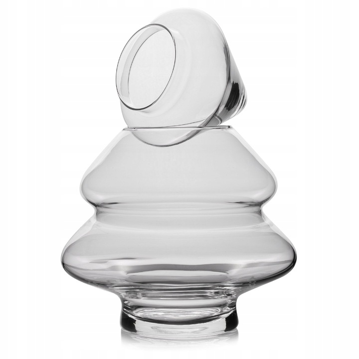 PROMOCJA !! ZESTAW 2szt CHOINEK SZKLANYCH H27 i H40 cm pojemnik na święta