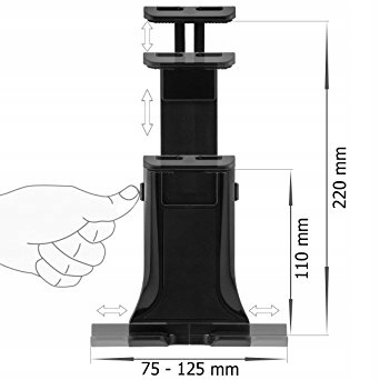 UCHWYT SAMOCHODOWY DO TABLETU 4-10 CALI DO KRATKI