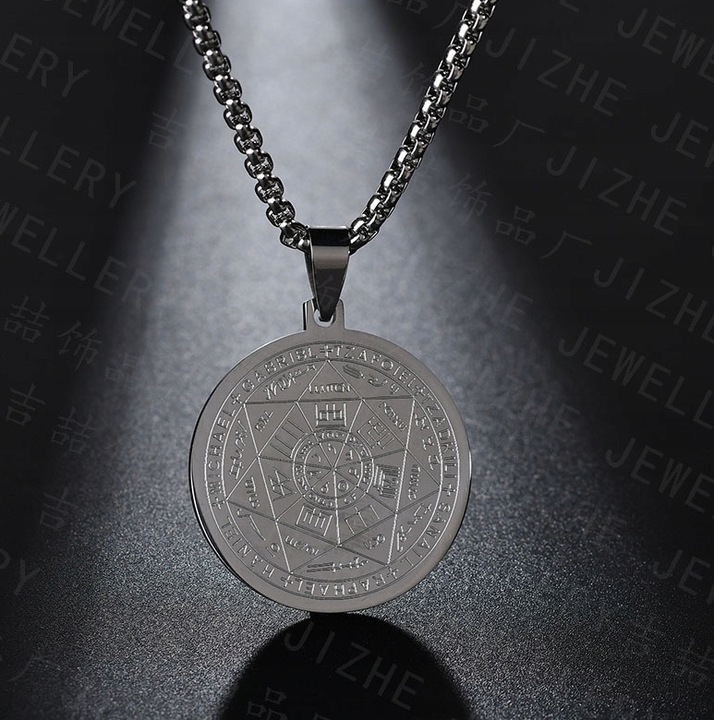 Wisiorek Talizman 7 Aniołów Archaniołów Amulet Pieczęć Srebrny