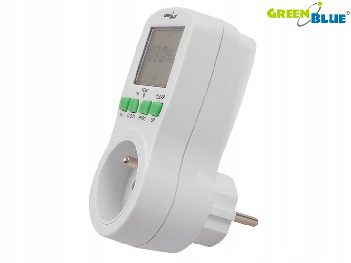 WYLACZNIK BOJLER PROGRAMATOR CZASOWY CYFROWY TIMER 3680W GreenBlue GB107