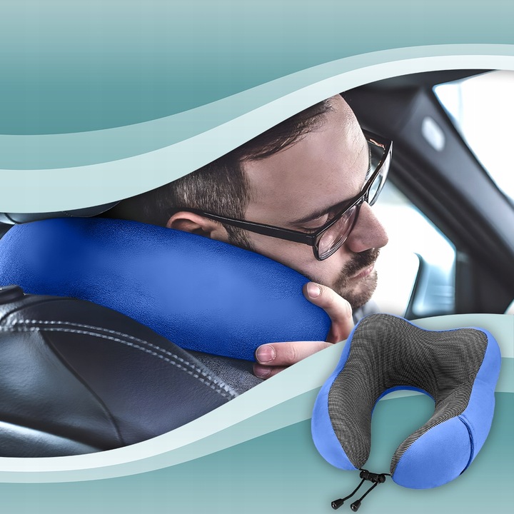 Poduszka Turystyczna Podróżna Zagłówek Pod Szyję Super Wygodna Relaksacyjny