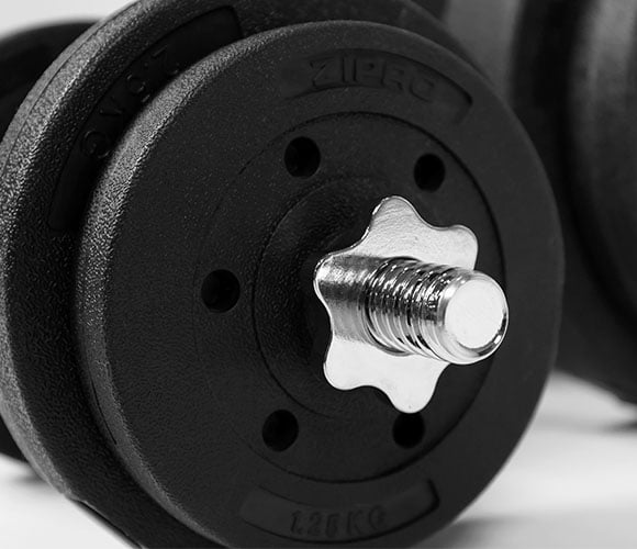Gryfy do hantli Dumbbell Gryf Prosty Krótki Hantle 40cm 28mm 2szt. - Zipro