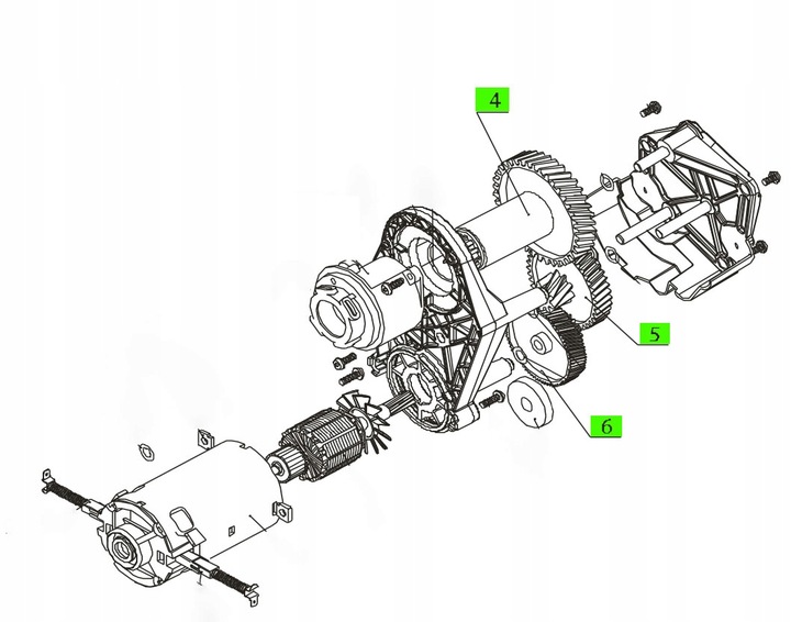 Zestaw kół zębatych do maszynki do mięsa Zelmer