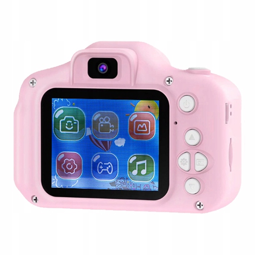 Aparat Cyfrowy Dla Dzieci Kamera Gry + Smycz Etui