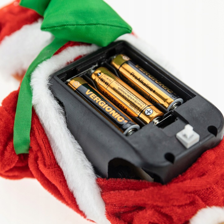 Święty Mikołaj wchodzący po drabinie 100 cm MUZYKA GRA