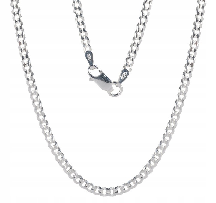 Męski srebrny łańcuszek pancerka 55 cm srebro próba 925 oryginalny