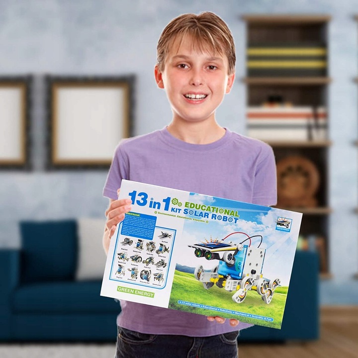 TG60702 ROBOT SOLARNY 13w1 POJAZDY SOLARNE ROBOTY KREATYWNY ZESTAW EDUKACYJ