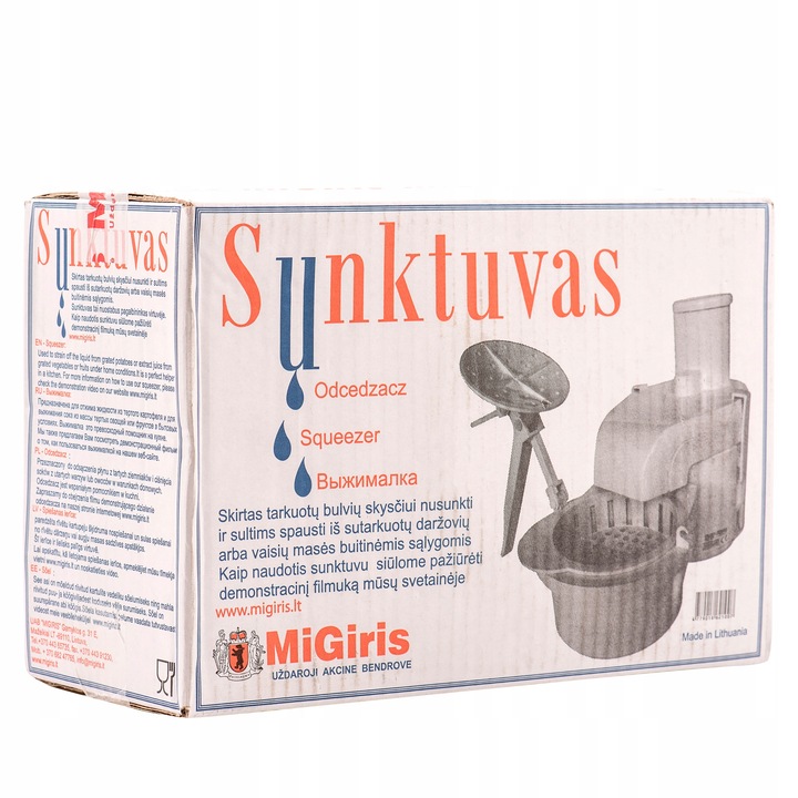 MIGIRIS ODCEDZACZ WYCISKACZ ZIEMNIAKÓW DO ELEKTRYCZNEJ LITEWSKIEJ TARKI CIO