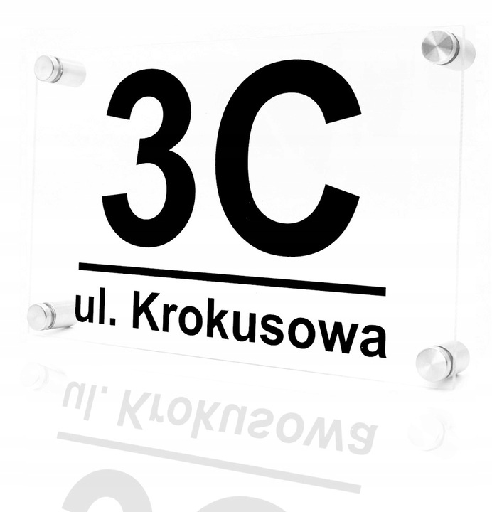 TABLICZKA ADRESOWA Z NUMEREM DOMU |TRWAŁA PLEKSA|WZORY| +DYSTANSE MONTAŻOWE