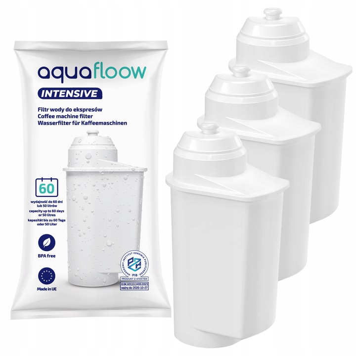 3X Filtr Wody AF AquaFloow Intensive do Ekspresu SIEMENS EQ6 EQ 6 EQ7