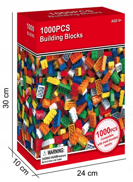 DUŻY ZESTAW BRICKS 1000 EL. KREATYWNE DO TWORZENIA KLOCKI KONSTRUKCYJNE