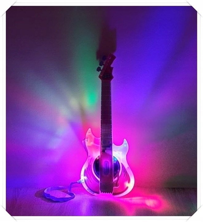 Gitara Rockowa Elektryczna Świecąca Okulary z Mikrofonem dla Dzieci