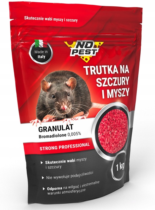 TRUTKA GRANULAT NA GRYZONIE 1KG + STACJA DERATYZACYJNA X3 BROMADIOLONE