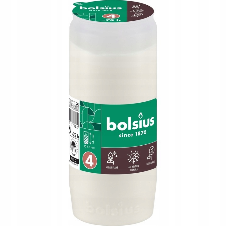 Wkład do zniczy Bolsius 72H 14,1 cm PAKIET XL